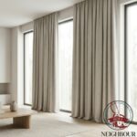 Long pair of curtains